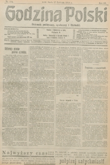 Godzina Polski : dziennik polityczny, społeczny i literacki. R. 3, nr 104 (17 kwietnia 1918)