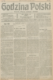 Godzina Polski : dziennik polityczny, społeczny i literacki. R. 3, nr 112 (25 kwietnia 1918)