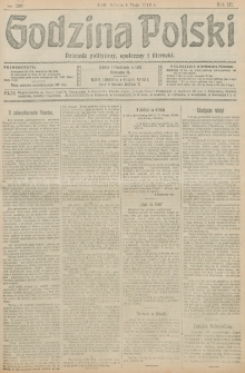 Godzina Polski : dziennik polityczny, społeczny i literacki. R. 3, nr 120 (4 maja 1918)