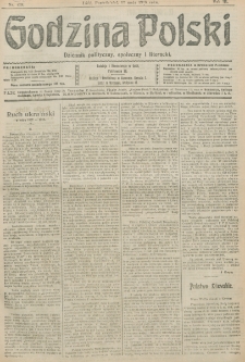 Godzina Polski : dziennik polityczny, społeczny i literacki. R. 3, nr 129 (13 maja 1918)