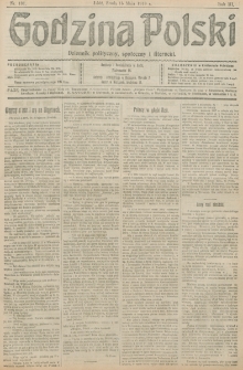 Godzina Polski : dziennik polityczny, społeczny i literacki. R. 3, nr 131 (15 maja 1918)