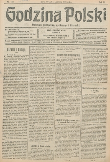 Godzina Polski : dziennik polityczny, społeczny i literacki. R. 3, nr 150 (4 czerwca 1918)