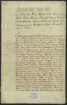 [August III, kr&oacute;l Polski, transumuje i zatwierdza szereg przywilej&oacute;w i statut&oacute;w cechu złotnik&oacute;w w Warszawie nadanych przez jego poprzednik&oacute;w]