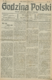 Godzina Polski : dziennik polityczny, społeczny i literacki. R. 3, nr 183 (7 lipca 1918)