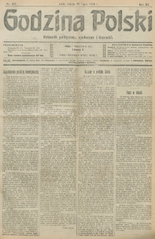 Godzina Polski : dziennik polityczny, społeczny i literacki. R. 3, nr 196 (20 lipca 1918)
