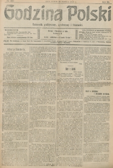Godzina Polski : dziennik polityczny, społeczny i literacki. R. 3, nr 252 (14 września 1918)