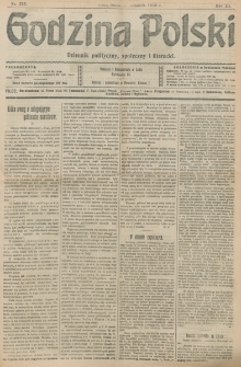 Godzina Polski : dziennik polityczny, społeczny i literacki. R. 3, nr 256 (18 września 1918)