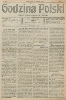 Godzina Polski : dziennik polityczny, społeczny i literacki. R. 3, nr 259 (21 września 1918)
