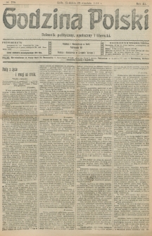 Godzina Polski : dziennik polityczny, społeczny i literacki. R. 3, nr 260 (22 września 1918)