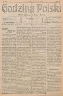 Godzina Polski : dziennik polityczny, społeczny i literacki. R. 3, nr 267 (29 września 1918)