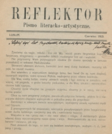 Reflektor : pismo literacko-artystyczne. Czerwiec 1923