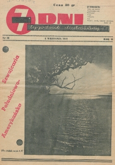 7 Dni : tygodnik ilustrowany. R. 2, nr 36 (6 września 1941)