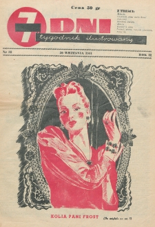 7 Dni : tygodnik ilustrowany. R. 2, nr 38 (20 września 1941)