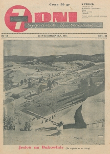 7 Dni : tygodnik ilustrowany. R. 2, nr 43 (25 października 1941)