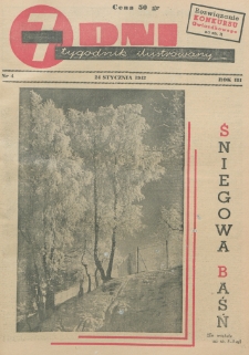 7 Dni : tygodnik ilustrowany. R. 3, nr 4 (24 stycznia 1942)