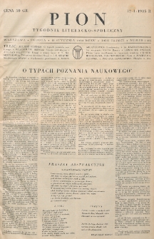 Pion : tygodnik literacko-społeczny. R. 3, nr 2=67 (12 stycznia 1935)