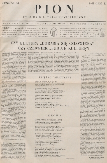 Pion : tygodnik literacko-społeczny. R. 3, nr 6=71 (9 lutego 1935)