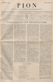 Pion : tygodnik literacko-społeczny. R. 3, nr 9=74 (2 marca 1935)