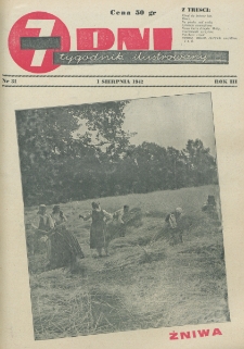 7 Dni : tygodnik ilustrowany. R. 3, nr 31 (1 sierpnia 1942)