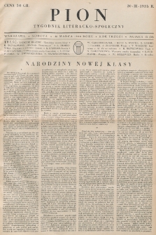Pion : tygodnik literacko-społeczny. R. 3, nr 13=78 (30 marca 1935)