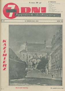 7 Dni : tygodnik ilustrowany. R. 3, nr 37 (12 września 1942)