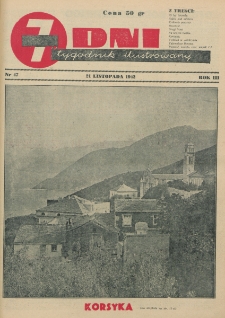 7 Dni : tygodnik ilustrowany. R. 3, nr 47 (21 listopada 1942)