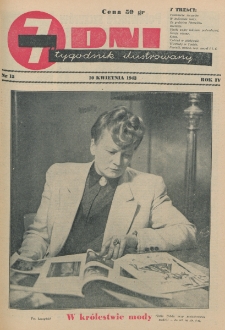 7 Dni : tygodnik ilustrowany. R. 4, nr 15 (10 kwietnia 1943)