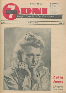7 Dni : tygodnik ilustrowany. R. 4, nr 20 (15 maja 1943)