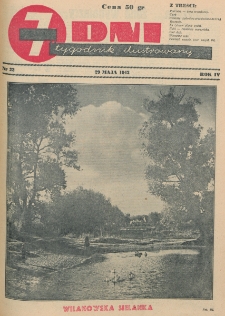 7 Dni : tygodnik ilustrowany. R. 4, nr 22 (29 maja 1943)