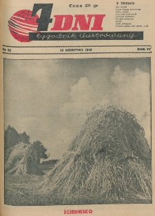 7 Dni : tygodnik ilustrowany. R. 4, nr 33 (14 sierpnia 1943)