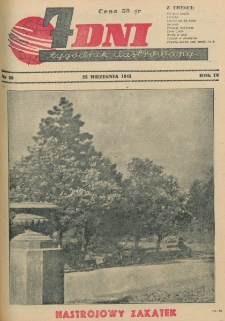 7 Dni : tygodnik ilustrowany. R. 4, nr 39 (25 września 1943)