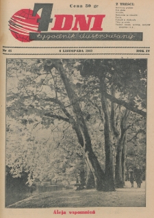 7 Dni : tygodnik ilustrowany. R. 4, nr 45 (6 listopada 1943)