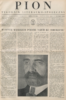 Pion : tygodnik literacko-społeczny. R. 3, nr 15=80 (13 kwietnia 1935)