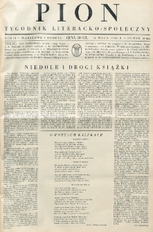 Pion : tygodnik literacko-społeczny. R. 3, nr 19=84 (11 maja 1935)