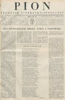 Pion : tygodnik literacko-społeczny. R. 3, nr 41=106 (12 października 1935)