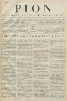 Pion : tygodnik literacko-społeczny. R. 3, nr 52=117 (28 grudnia 1935)