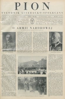Pion : tygodnik literacko-społeczny. R. 3, nr 46=111 (16 listopada 1935)