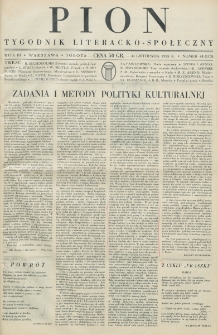 Pion : tygodnik literacko-społeczny. R. 3, nr 48=113 (30 listopada 1935)