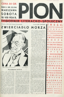 Pion : tygodnik literacko-społeczny. R. 2, nr 33=46 (1934)