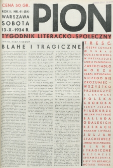 Pion : tygodnik literacko-społeczny. R. 2 , nr 41=54 (13 października 1934)