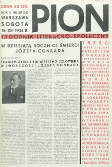 Pion : tygodnik literacko-społeczny. R. 2, nr 50=63 (15 grudnia 1934)