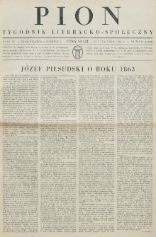 Pion : tygodnik literacko-społeczny. R. 4, nr 4=121 (25 stycznia 1936)