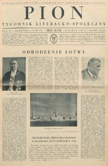 Pion : tygodnik literacko-społeczny. R. 4, nr 13=130 (28 marca 1936)