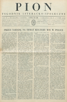 Pion : tygodnik literacko-społeczny. R. 4, nr 14=131 (4 kwietnia 1936)