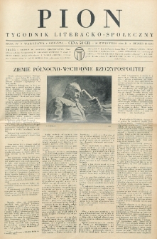 Pion : tygodnik literacko-społeczny. R. 4, nr 17=134 (25 kwietnia 1936)