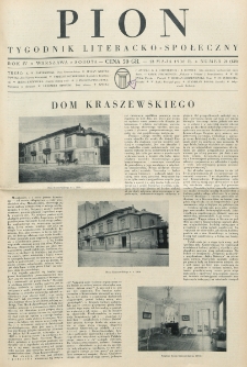 Pion : tygodnik literacko-społeczny. R. 4, nr 21=138 (23 maja 1936)