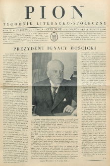 Pion : tygodnik literacko-społeczny. R. 4, nr 23=140 (6 czerwca 1936)