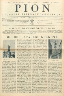 Pion : tygodnik literacko-społeczny. R. 4, nr 27=144 (4 lipca 1936)