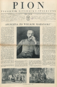 Pion : tygodnik literacko-społeczny. R. 4, nr 31=148 (1 sierpnia 1936)