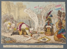 The surrender of Ulm : or Buonaparte & gen. Mack coming to a right understanding, intended as a specimen of French Victories i.e conquering without Bloodshed!!! / Js. Gillray f.